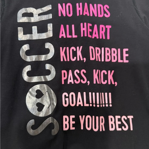 3/$20 Place It Sport Girls’ Soccer Graphic L/S Top Black M 7/8 Activewear - Picture 11 of 11